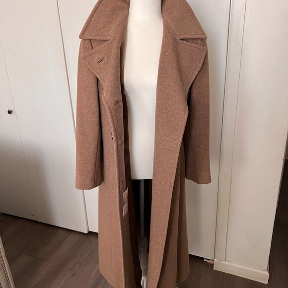 Lord & Taylor Tan Pea Cashmere Coat - Picture 4 of 6